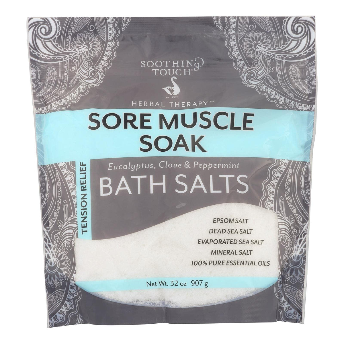 Soothing Touch Muscle Soak dans le pot, détente musculaire après l’effort.