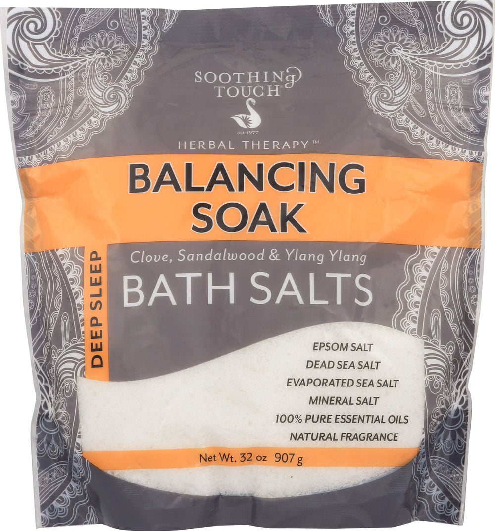 Soothing Touch Sels Bain Sommeil Profond — flacon prêt à être versé pour relaxation nocturne.