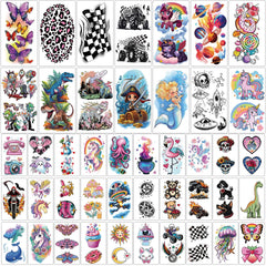 SOOVSY Licorne tatouage temporaire, motif lumineux pour déguisement et activité créative.
