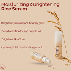 Texture légère et absorption rapide: Sérum Riz SOQU pour une routine quotidienne sans film gras.