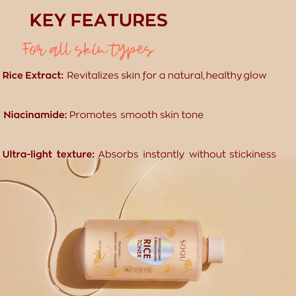SOQU tonique – application-visage facilite l’absorption des soins suivants.