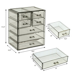  Sorbus design noir bijou: esthétique moderne pour vanity clair et chic.
