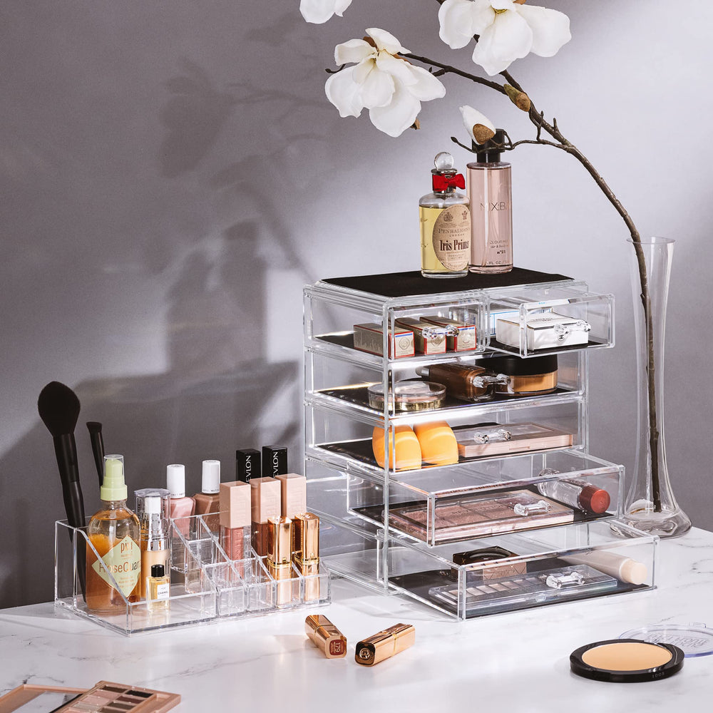 Sorbus emplacement brosses et bijoux optimise l'espace sur le comptoir
