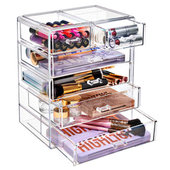  Sorbus organisateur maquillage acrylique 6 tiroirs pour tout trouver facilement.