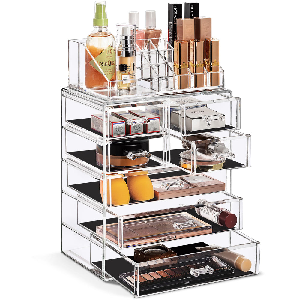 Sorbus Organisateur maQuillage acrylique 7 tiroirs pour un accès rapide