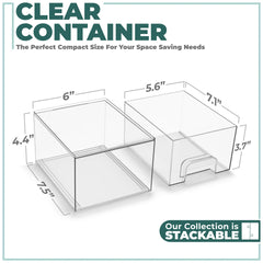 Sorbus organiseur en acrylique pour salle de bain, rangement clair.