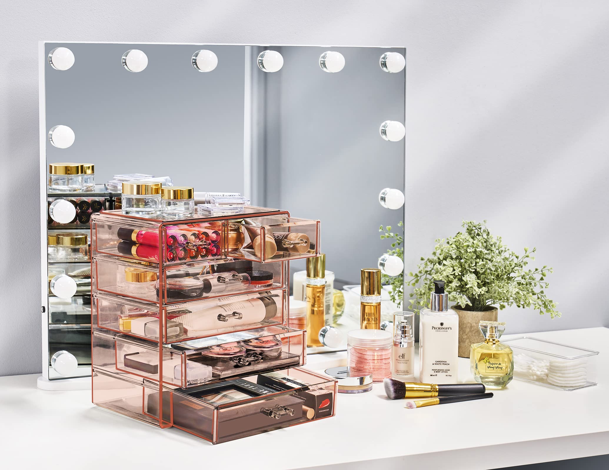Tiroirs larges Sorbus pour maquillage, rangement clair et efficace.