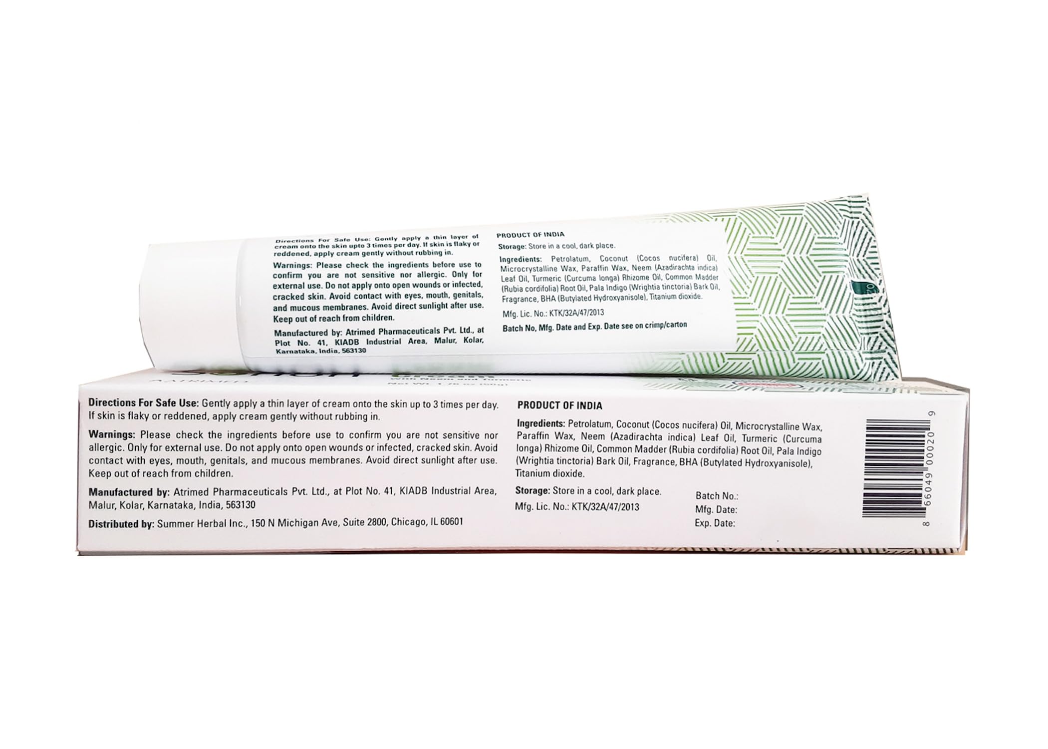 Sorion Crème – ingrédients curcuma: apport de chaleur et éclat doux.