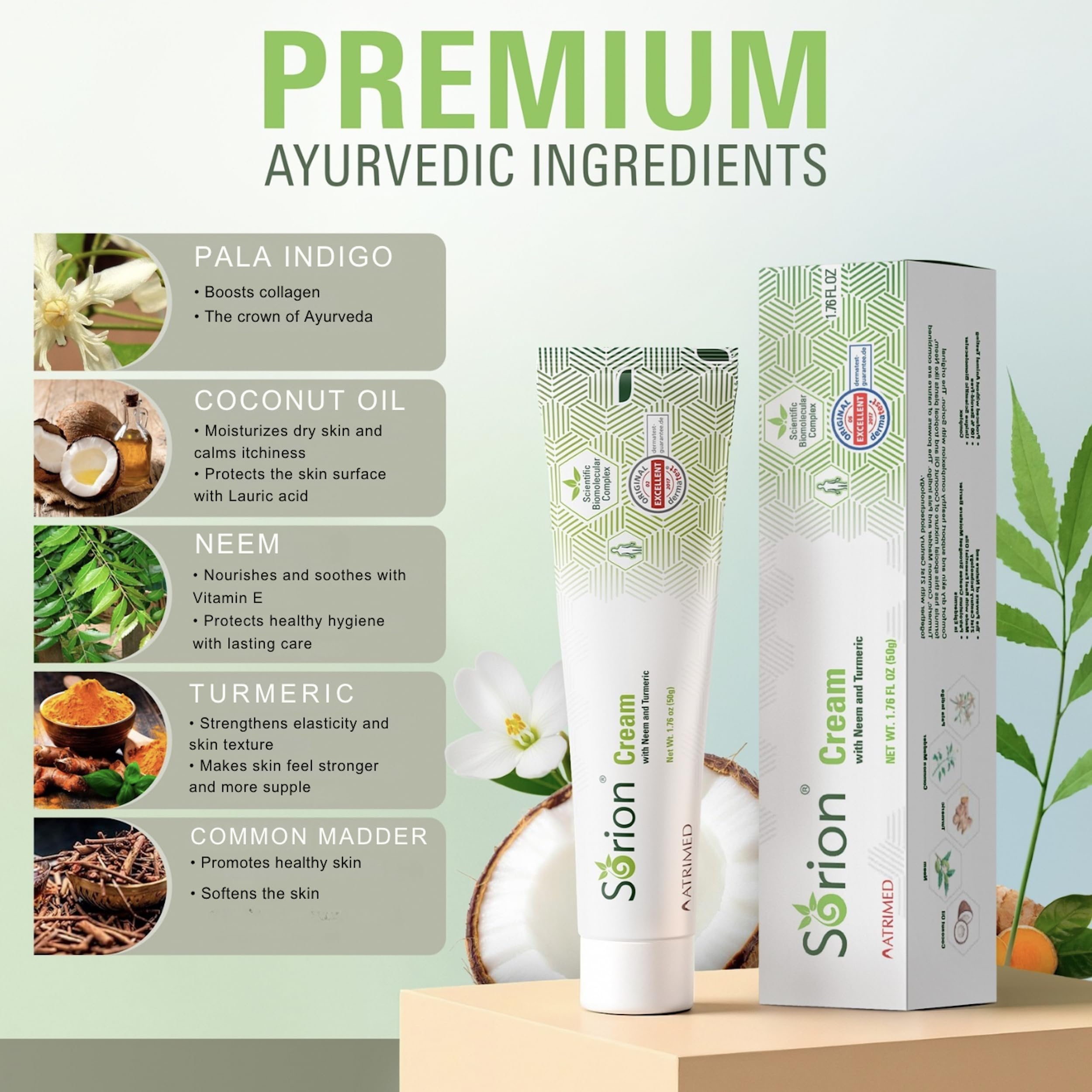 Sorion Crème – parfum naturel: douceur lors des soins quotidiens.