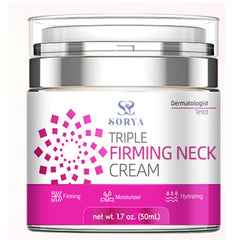 SORYA crème cou et décolleté en flacon pompe, hydratation rapide pour la peau.