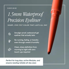 SOSHE Eyeliner waterproof avec tenue durable et couleur intense