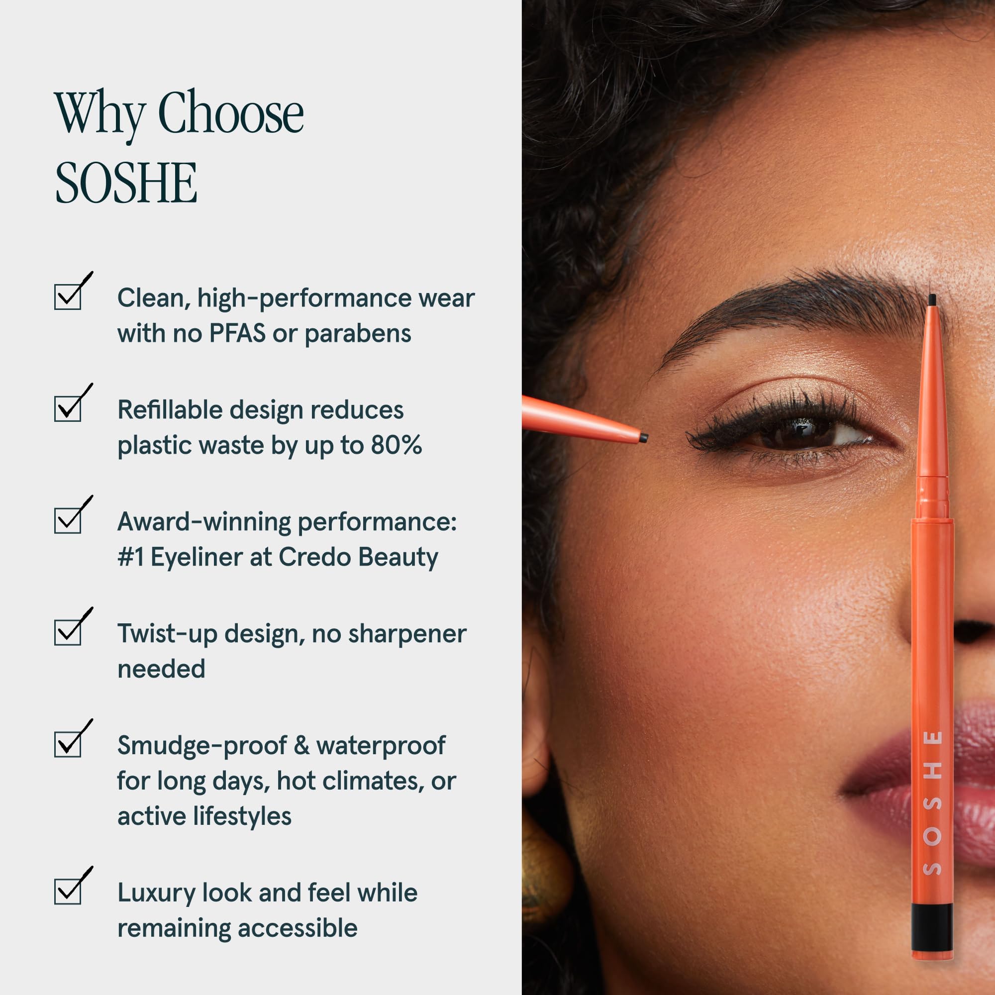 Look rapide avec mascara SOSHE pour cils volumineux et définition
