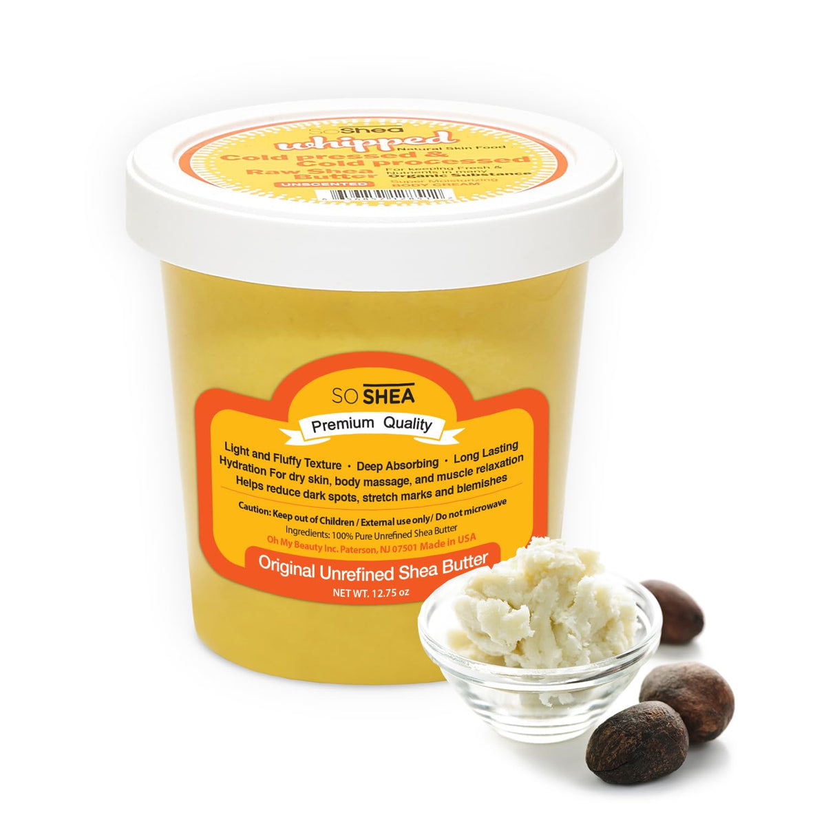 SoShea Beurre Karité Fouetté – pot chantilly pour hydratation rapide.
