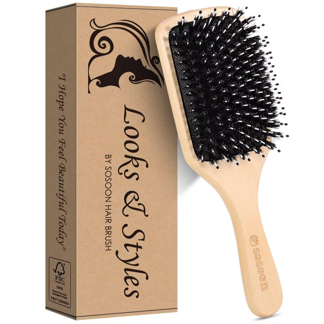 Brosse Sosoon idéale pour cheveux bouclés et épais