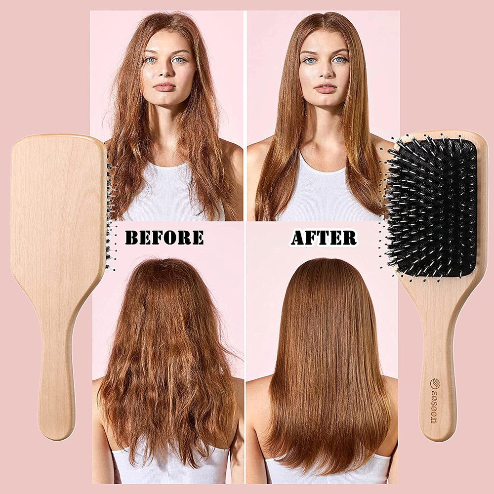Brosse Sosoon avec pins nylon pour démêlage facilité