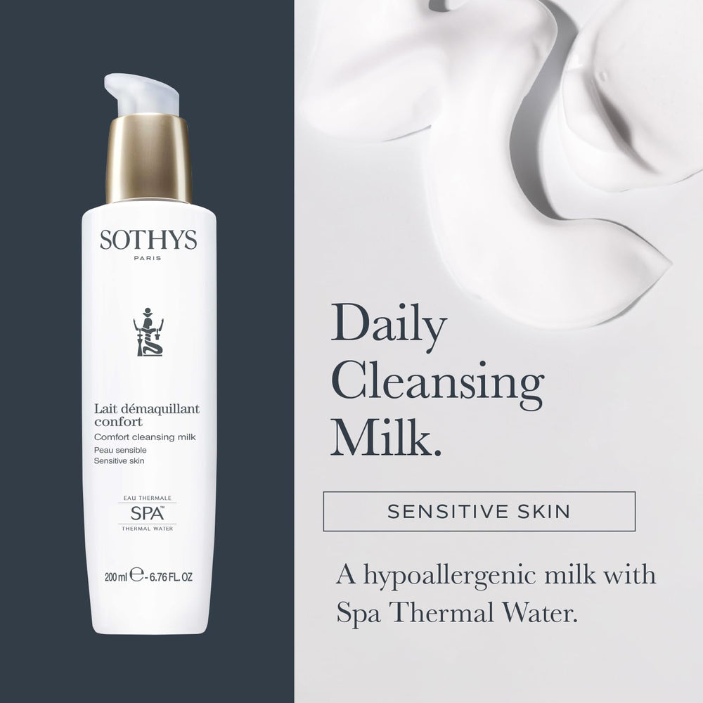 Texture crème légère du lait nettoyant SOTHYS, nettoyage délicat