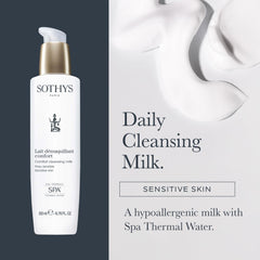 Texture crème légère du lait nettoyant SOTHYS, nettoyage délicat