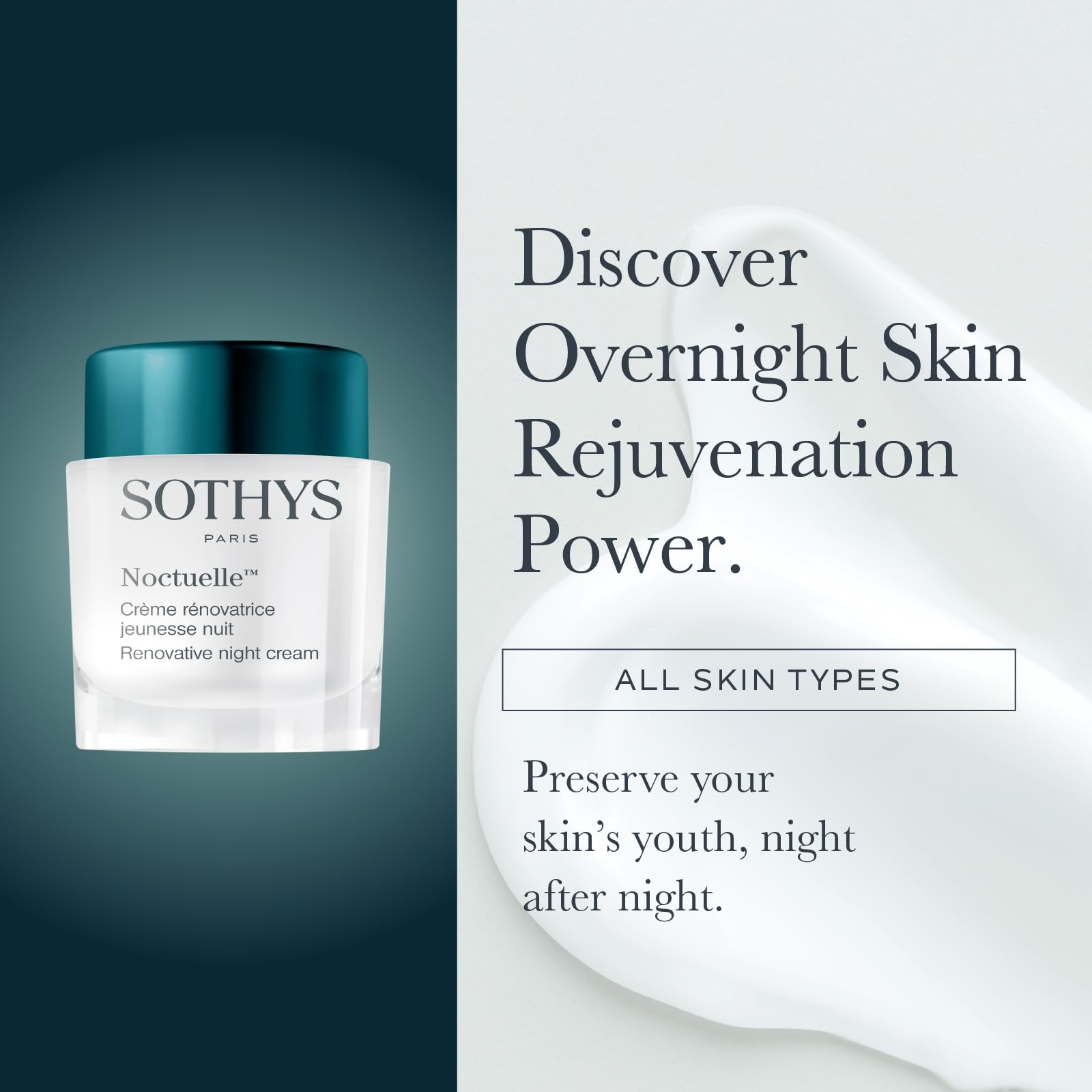 SOTHYS Crème Nuit Renovatrice — packaging design élégant pour votre rituel nocturne