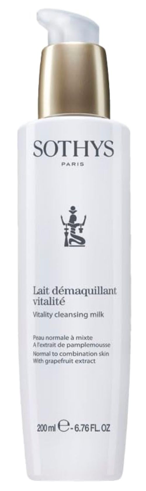SOTHYS Vitalité Lait Nettoyant, bouteille élégante purifie et rafraîchit la peau au quotidien.