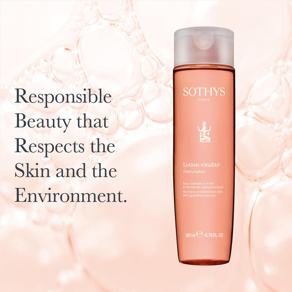 SOTHYS Vitalité Lotion: ambiance agrumes, expérience tonifiante et agréable.