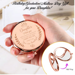Miroir Soulpetals compact doré avec vue vraie 1x pour reflet naturel.