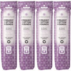SoulSation disques de coton biologiques 400 pièces, douceur et absorption pour le visage.
