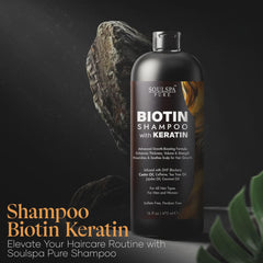 SOULSPA PURE Shampoing huile-arbre-a-the-douceur-cuir-chevelu-bouteille: cuir chevelu apaisé.