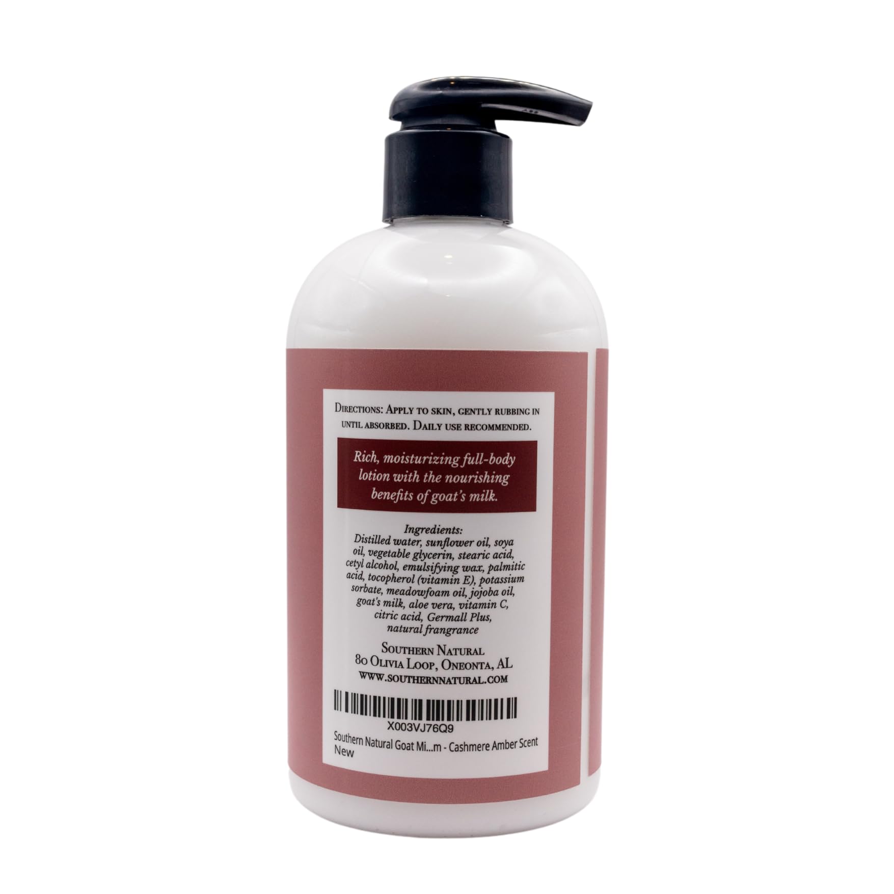 Sans parabènes et sans sulfates, lotion Southern Natural respectueuse de l’environnement.