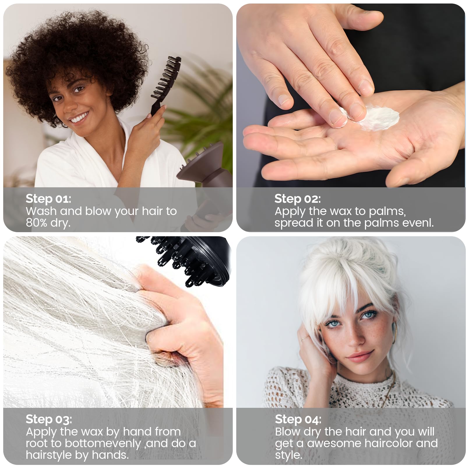 SOVONCARE cire colorante cheveux blanc – odeur fraîche pendant l application.