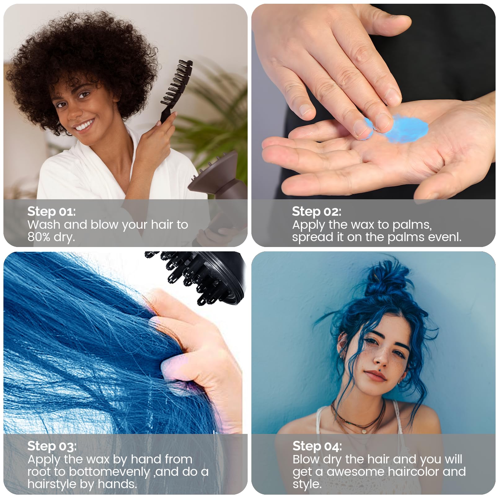 SOVONCARE utilisation pour fêtes et cosplay bleu distinctif.