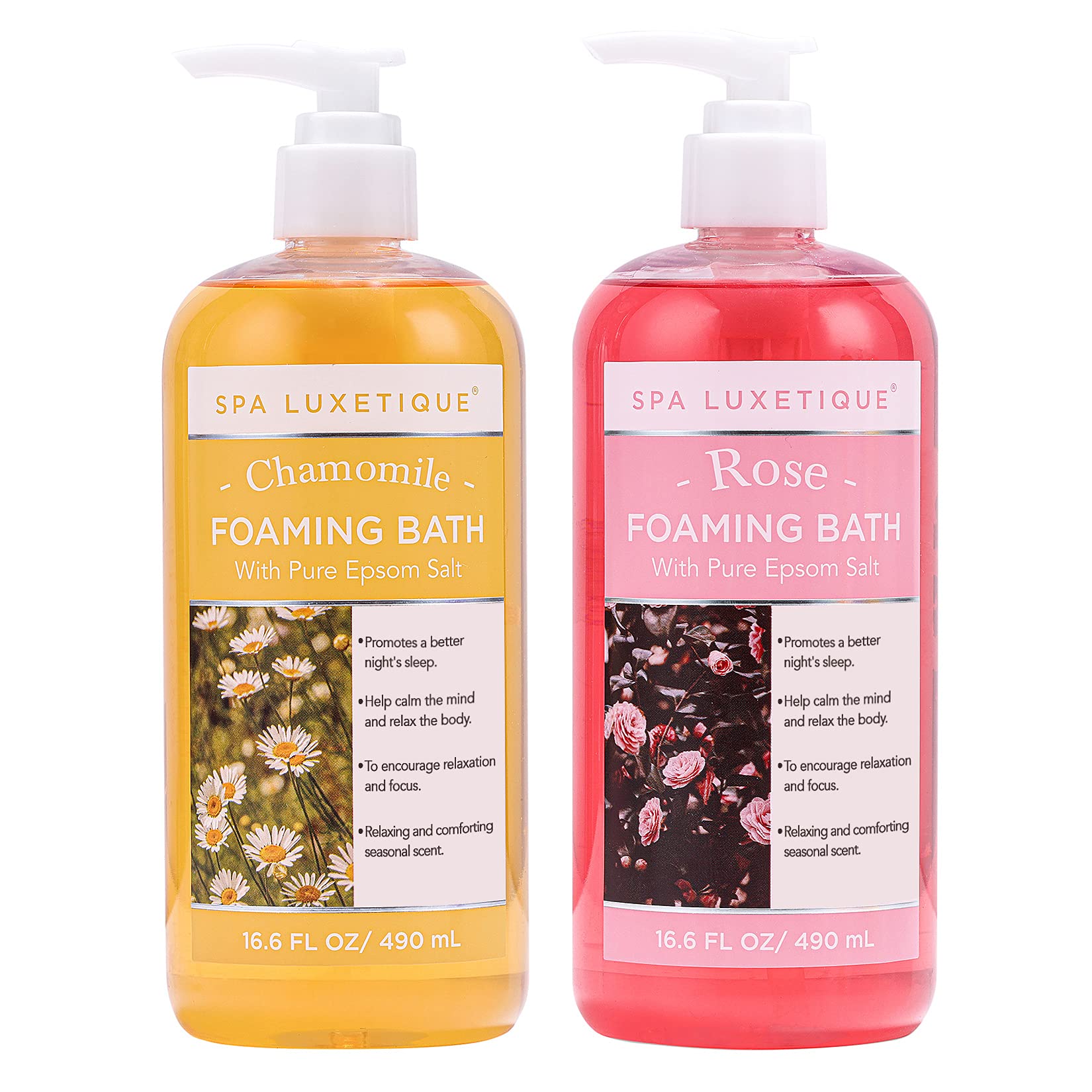 Spa Luxetique – bain bulles rose chamomille, douceur hydratante pour le corps