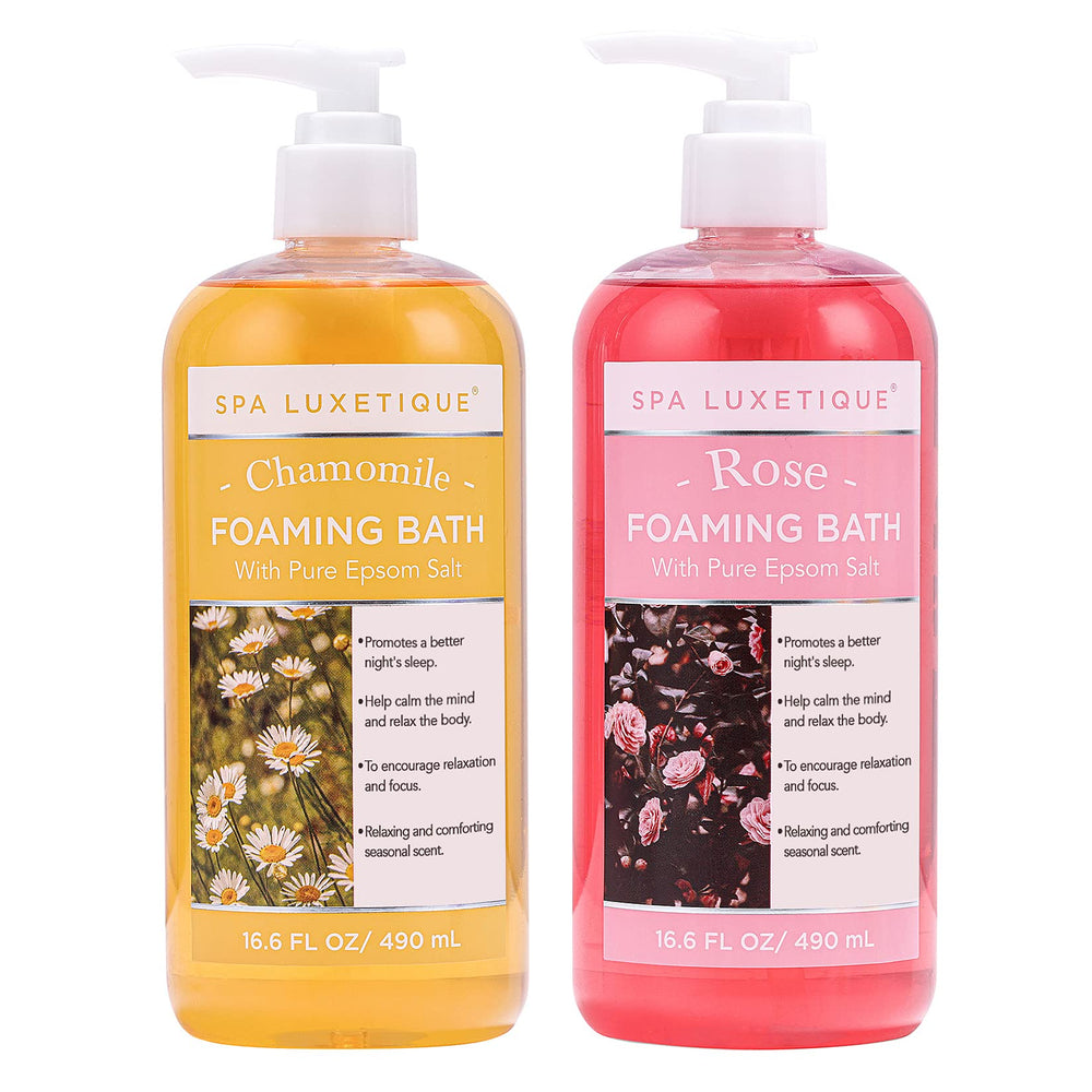 Spa Luxetique – bain bulles rose chamomille, douceur hydratante pour le corps