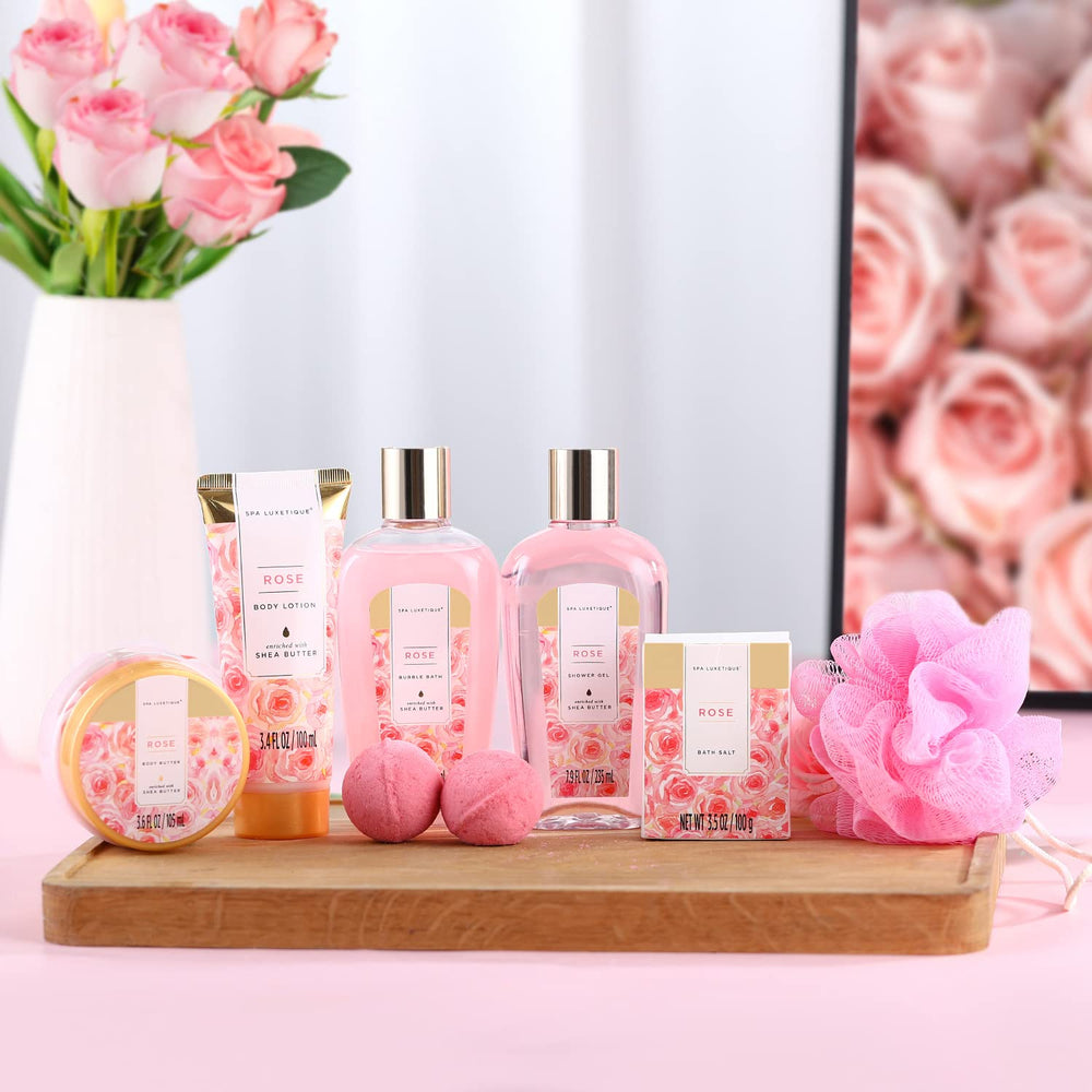 Bain moussant Spa Luxetique rose: mousse riche et expérience sensorielle.