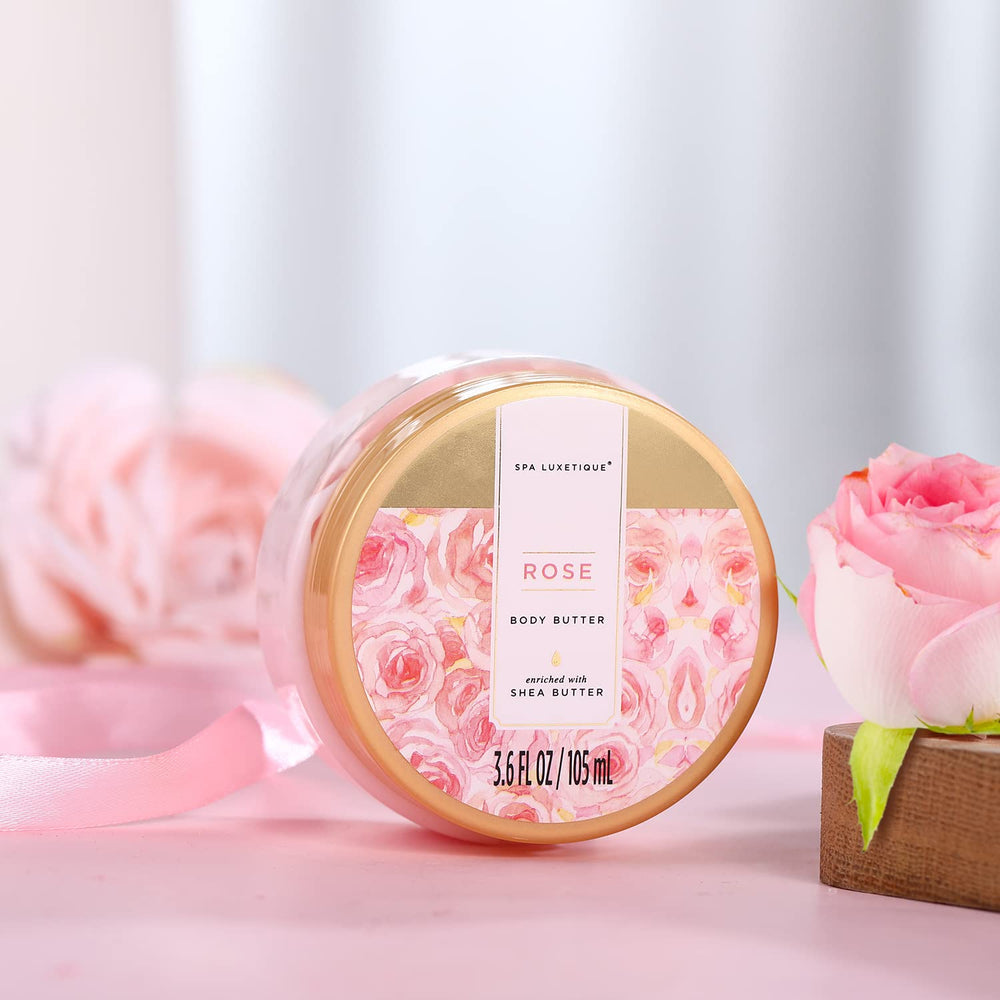 Beurre corps Spa Luxetique rose: nutrition et douceur pour la peau.