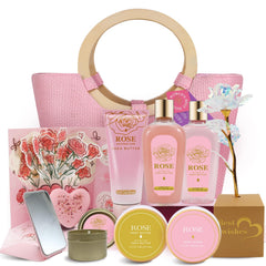 Spa Luxetique coffret bain rose — cadeau élégant pour spa à domicile