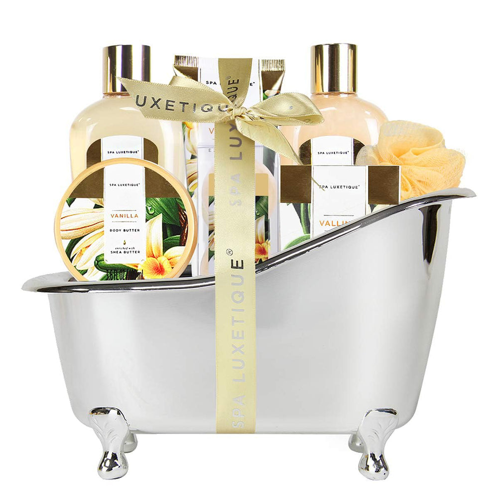 Spa Luxetique coffret bain vanille – coffret élégant, cadeau bien-être.