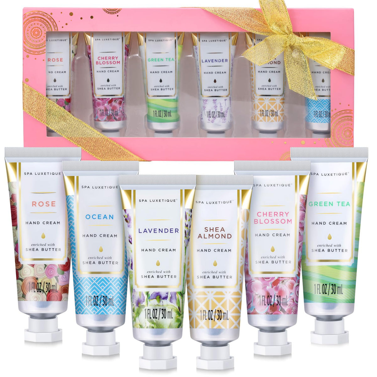 Spa Luxetique coffret crèmes mains, présentation élégante et cadeau idéal.