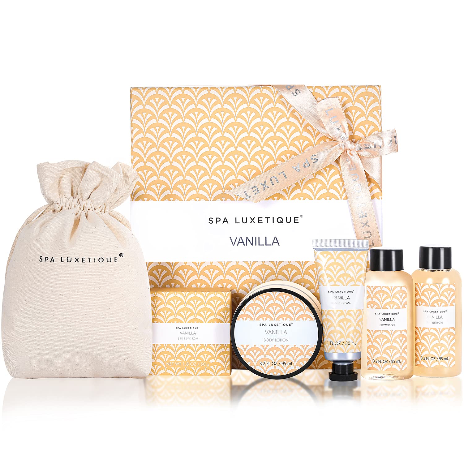 Coffret Spa Luxetique ensemble bain vanille pour une expérience spa à domicile