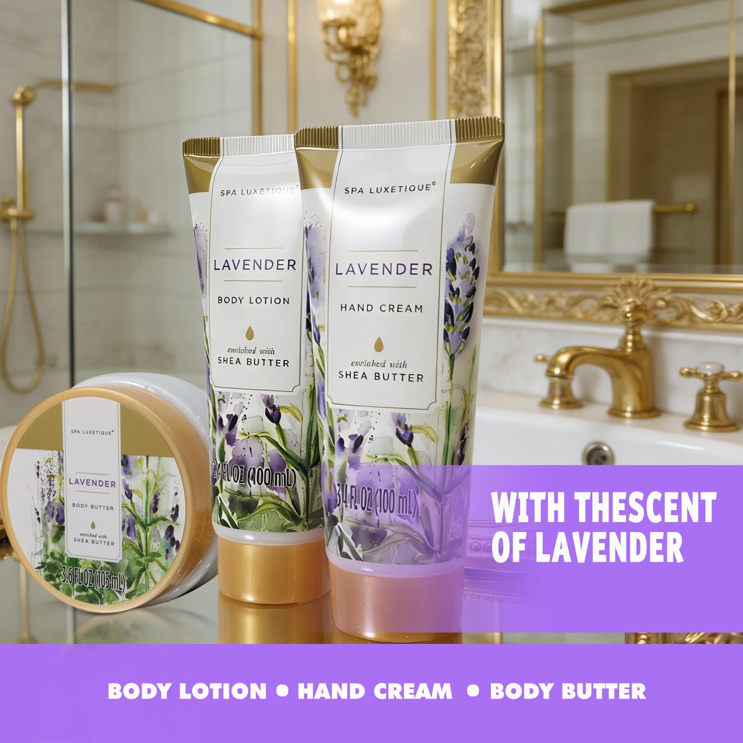 Spa Luxetique gel douche lavande : mousse délicate et hydratation.