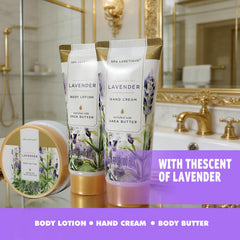 Spa Luxetique gel douche lavande : mousse délicate et hydratation.