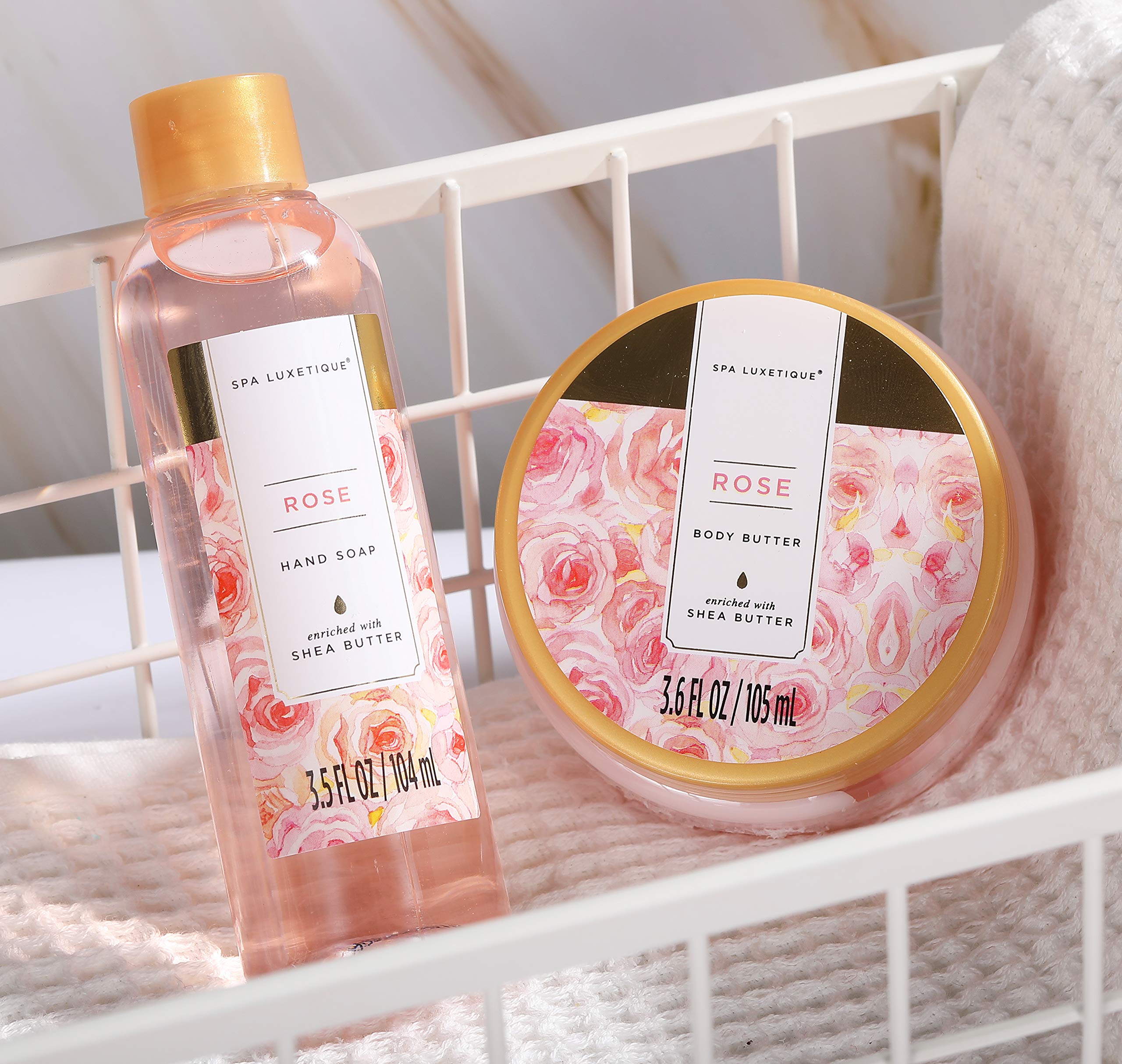 Sels de bain rose Spa Luxetique offrant une expérience relaxante