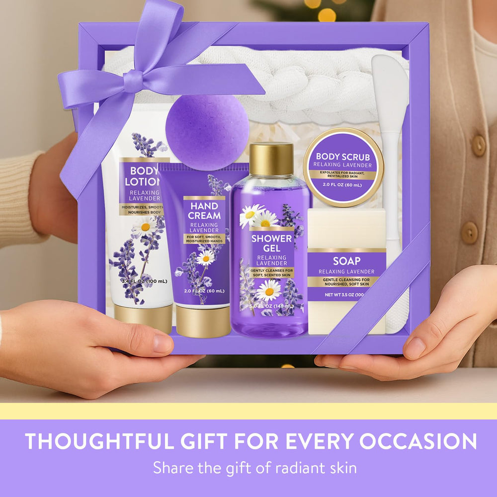 Spa Luxetique World coffret-cadeau-lavande: coffret prêt à offrir pour elle
