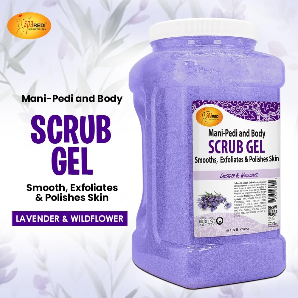 SPA REDI gommage gel fleurs sauvages, texture douce qui exfolie en douceur.