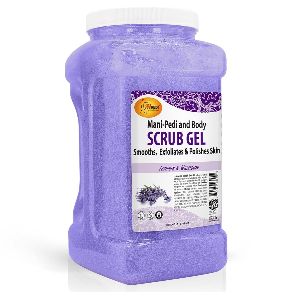 SPA REDI gommage gel pierre ponce lavande, peau plus lisse après utilisation.