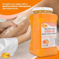 Spa Redi Pédicure Scrub Gel mandarine — actifs hydratants relèvent l’éclat et la douceur.
