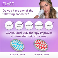 Spa Sciences CLARO – utilisateur applique le soin visage avec CLARO.