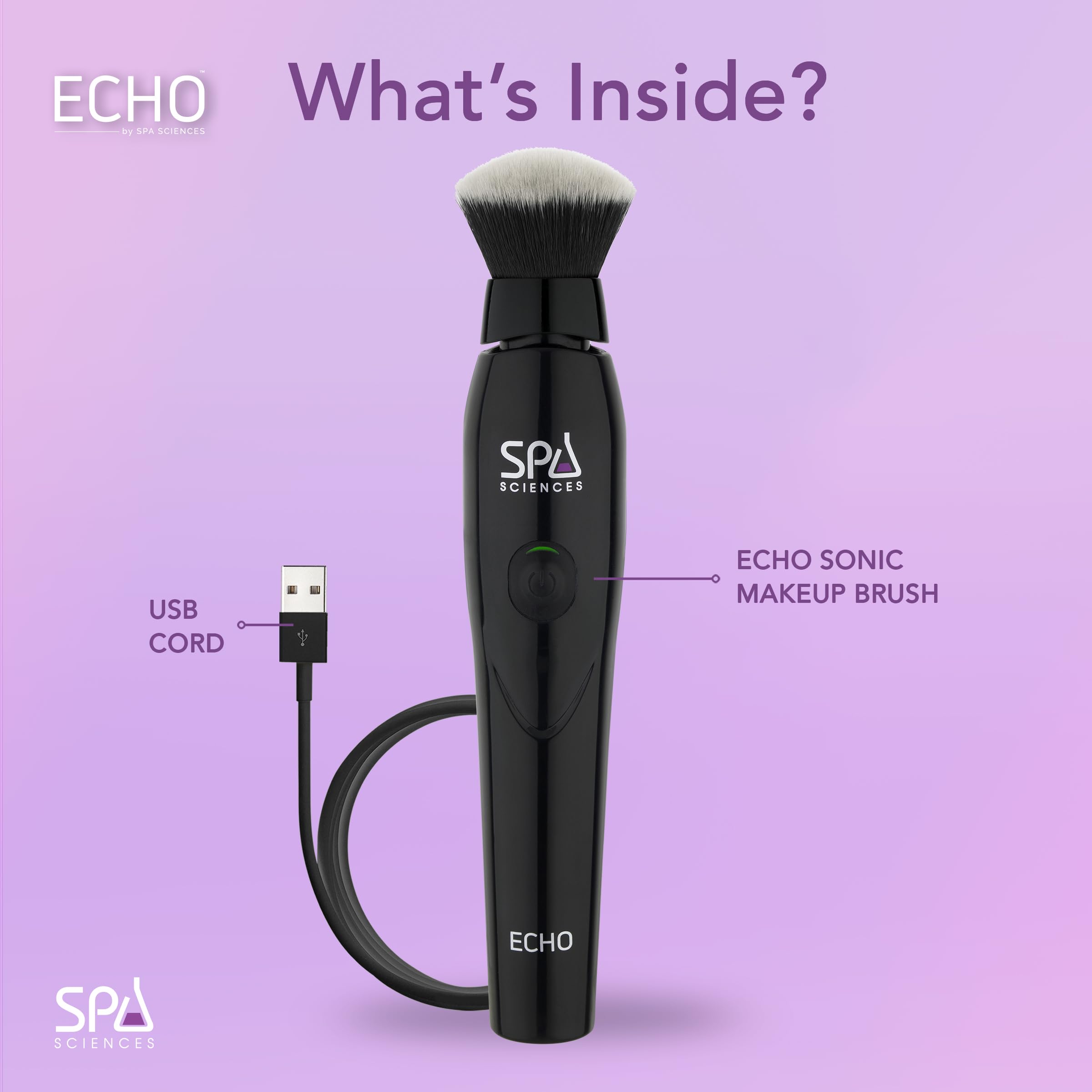 Spa Sciences ECHO – Rechargeable, autonomie jusqu’à 60 minutes pour sessions maquillage prolongées.