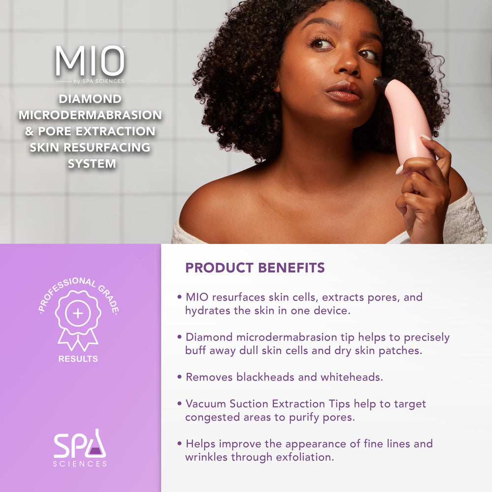 Spa Sciences MIO en action pour extraction des impuretés des pores.
