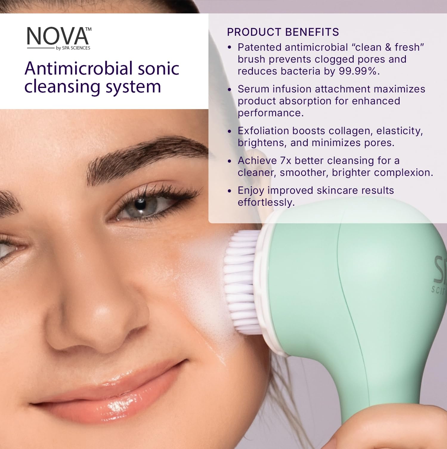 Spa Sciences Nova tête infusion pour appliquer et faire pénétrer les soins