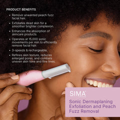 Rasoir SIMA Spa Sciences, élimination du duvet et peau plus uniforme